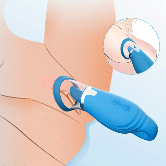 Sierra - 4 Suction Intensity 9 Tongue-licking & Vibrating Clit Nipple Stimulator