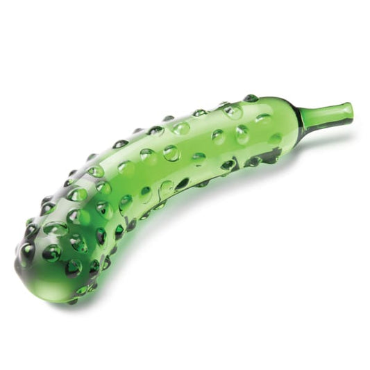 Caressing Cucumber 8.25" Glass Dildo