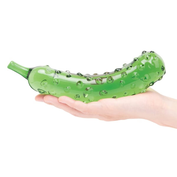 Caressing Cucumber 8.25" Glass Dildo
