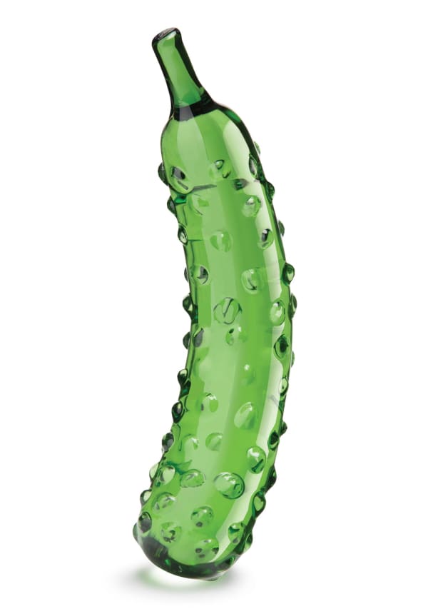 Caressing Cucumber 8.25" Glass Dildo