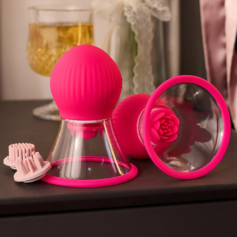 Lotus Pulse- App Controlled Nipple Toys-Rotation, Vibration & Suction